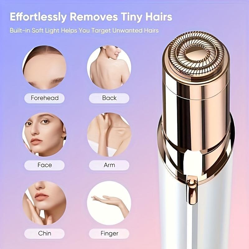[Painless Facial Epilator] Painless Dual Purpose Female Facial Epilator & Trimmer | Eyebrow Razor for Lips, Body, Arms, Beard, Hair & Chin - Valentine's Day Gift for Mother, Girlfriend, Home & Travel