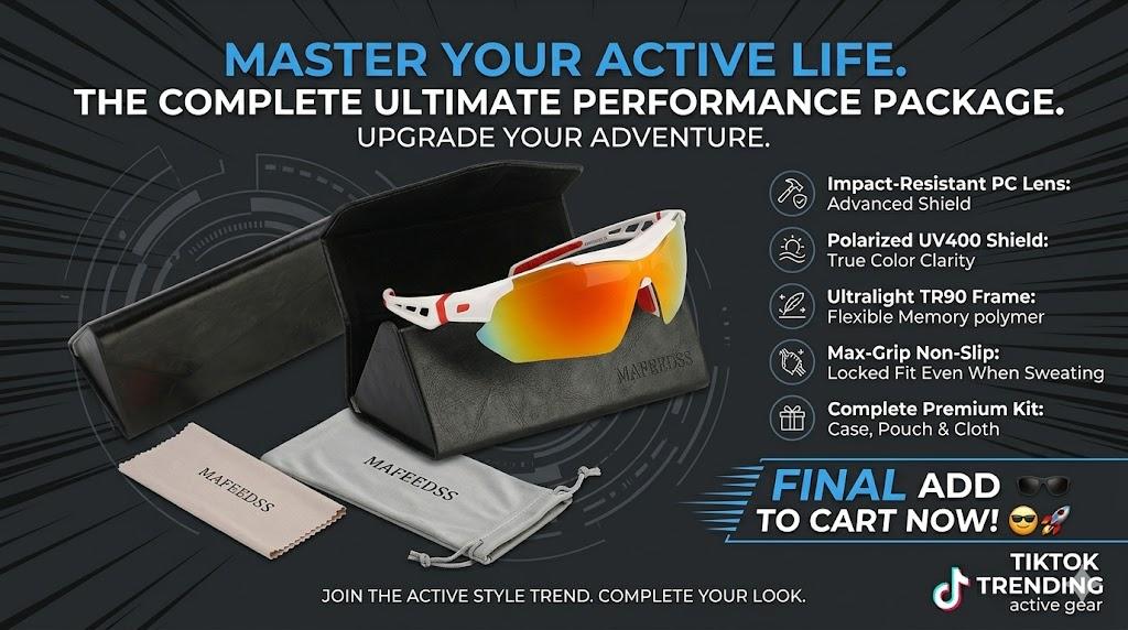 Ultimate Wraparound Sports Sunglasses for Men & Women |   Y2K Shield Shades for Cycling, Running & Baseball |   Anti-Slip TR90 Frame & UV400 PC Lens