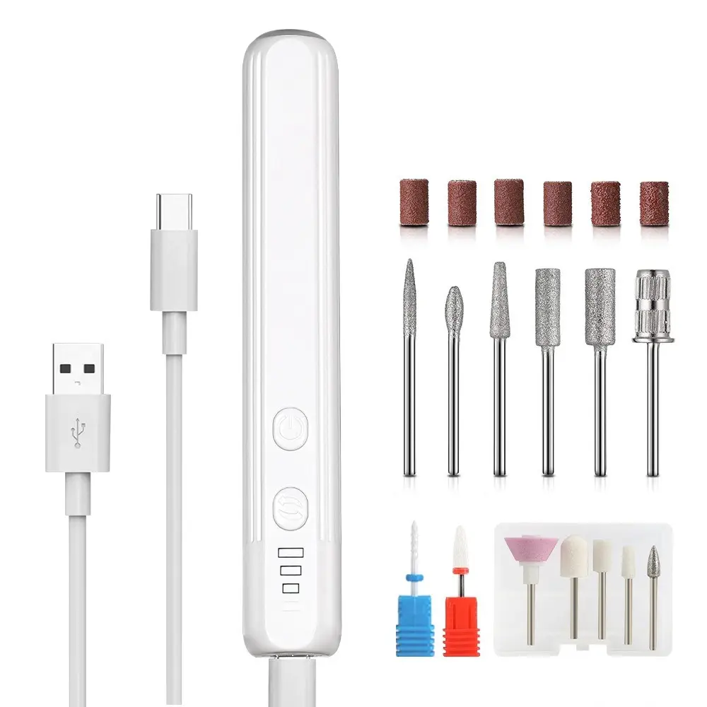 Portable Rechargeable Electric Nail Drill – Professional Cordless E-File for Acrylic, Gel & Dip Powder Nails, Lightweight Manicure Kit with Long Battery Life, Perfect for Home Salon & Travel