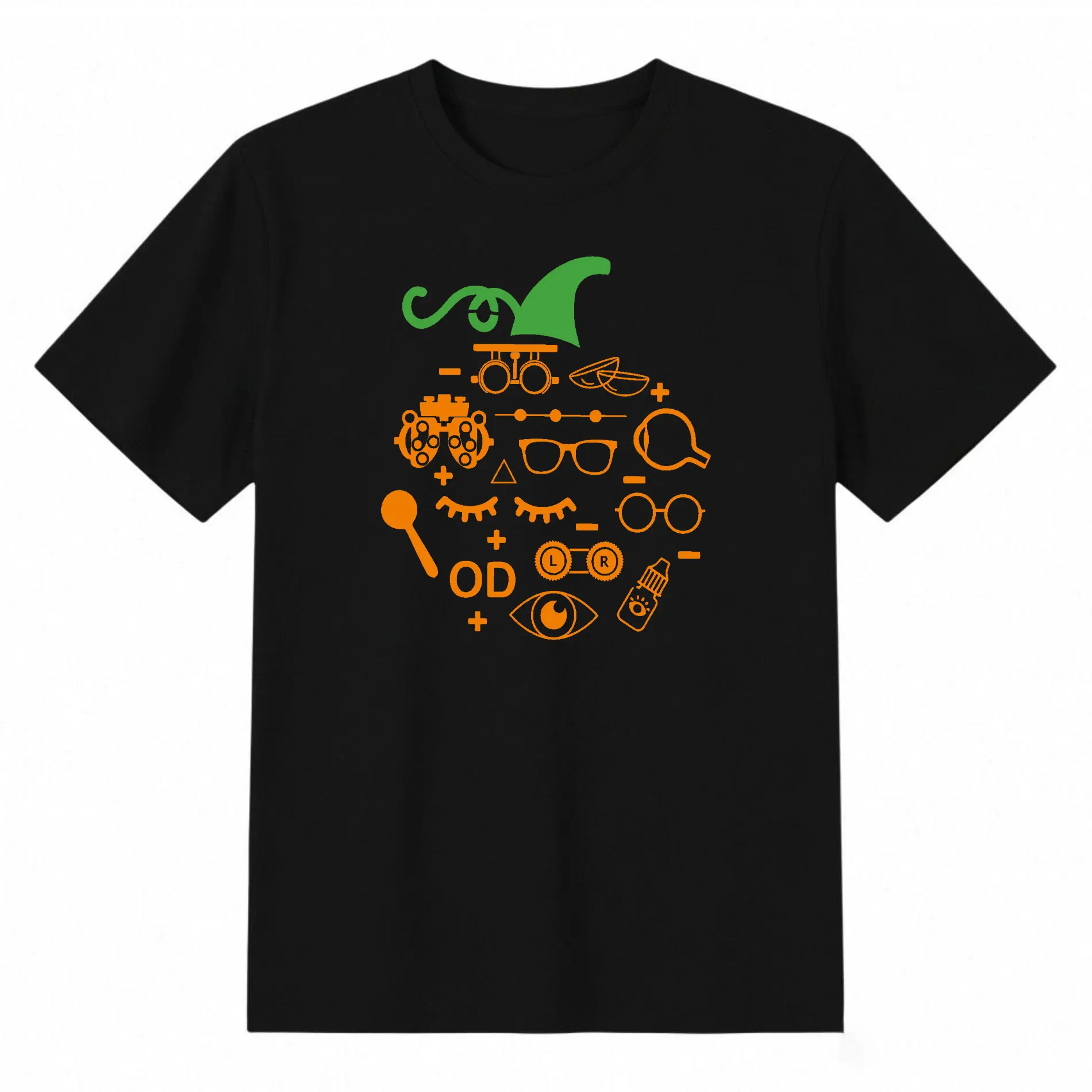 Optometry Symbols Pumpkin T-Shirt |       Halloween Glasses Shirt, Optician, Optometrist, Ophthalmologist, Technician, Optometry Pumpkin Shirt tee