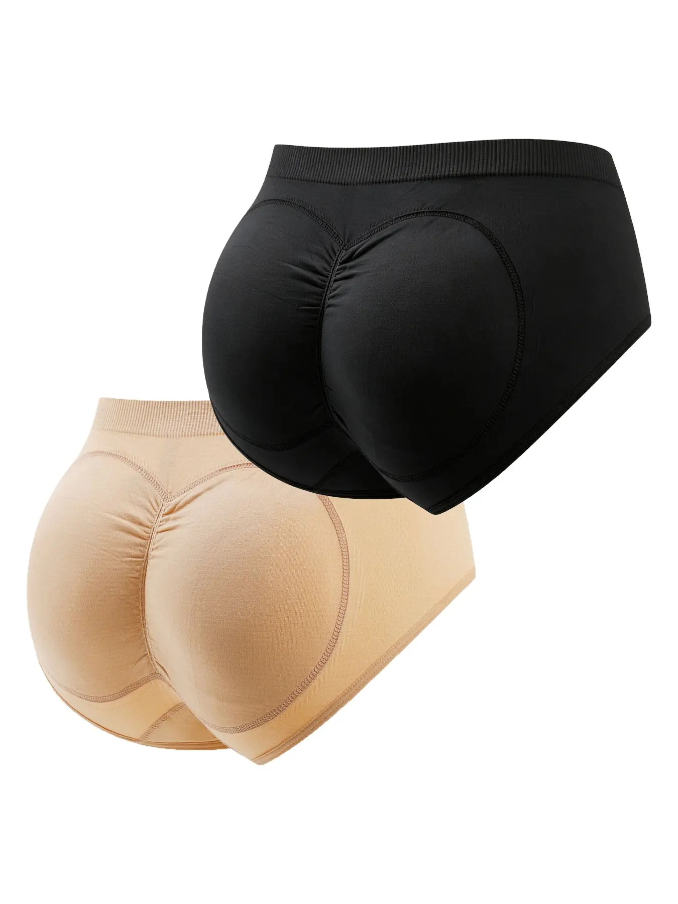 Women's Comfortable Triangle Panties, Detachable Adjustable Butt Lifter Pads, Plump Peach Buttocks Underwear, Slim-Fit Casual Briefs