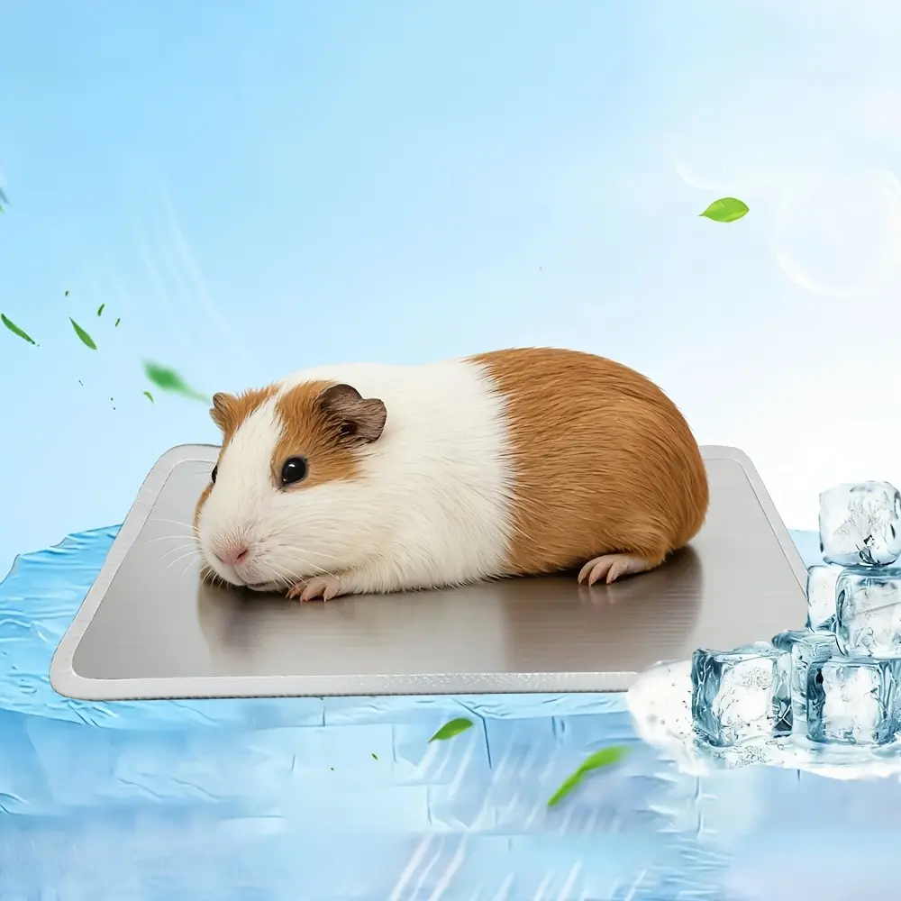 Anti-gnawing pet cooling mat - cold board bed suitable for rabbits, hamsters, guinea pigs and small pets, summer small animal cage cooling mat Pad