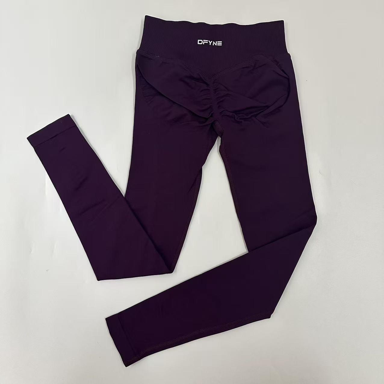 Dfyne Impact High-waist women's tight-fitting trousers and seamless yoga pants, suitable for sports, cycling and outdoor activities.