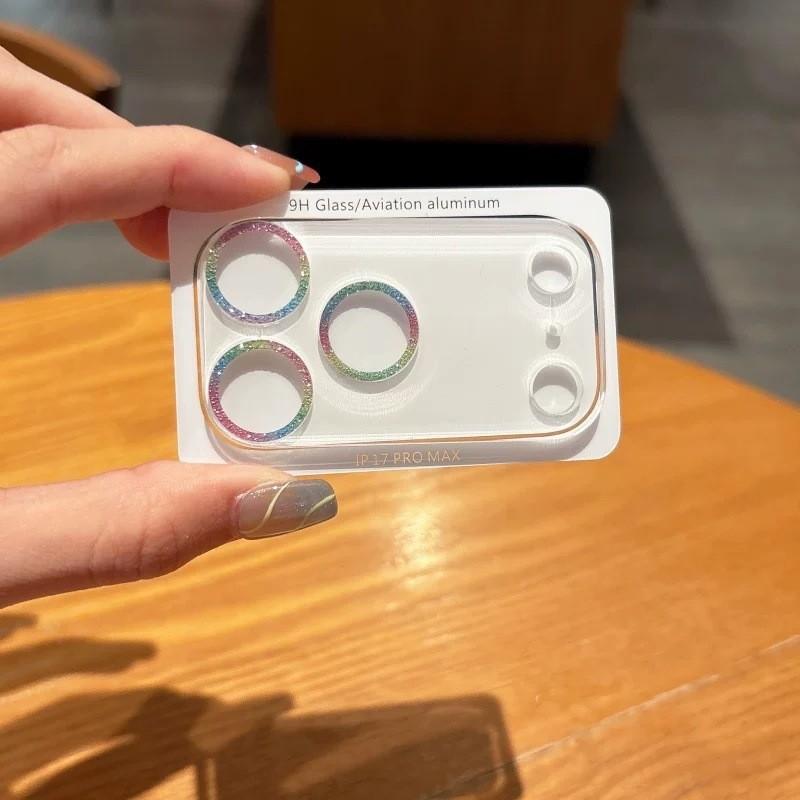 Applicable to Apple 17 glitter integrated lens film 17pro mobile phone lens anti-drop 16pro protective film 15 mobile phone film