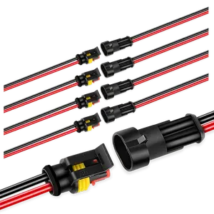 Nilight 5Pack 2-Pin Way 16AWG Wire 1.5mm Series Terminal Connector