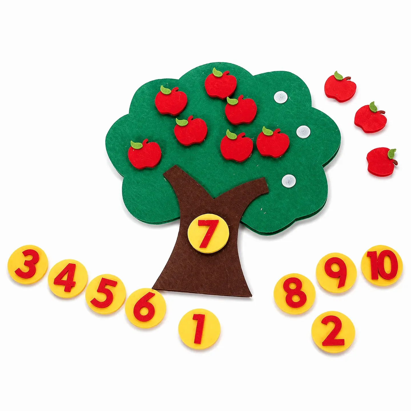 Felt Number Tree Counting Toy, DIY Non-Woven Math Board Set, Addition and Subtraction Learning Game, Math Learning Tools, Classroom & Household Educational Supplies