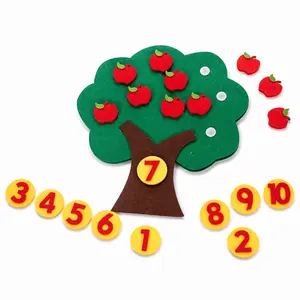 Felt Number Tree Counting Toy, DIY Non-Woven Math Board Set, Addition and Subtraction Learning Game, Classroom & Household Educational Supplies
