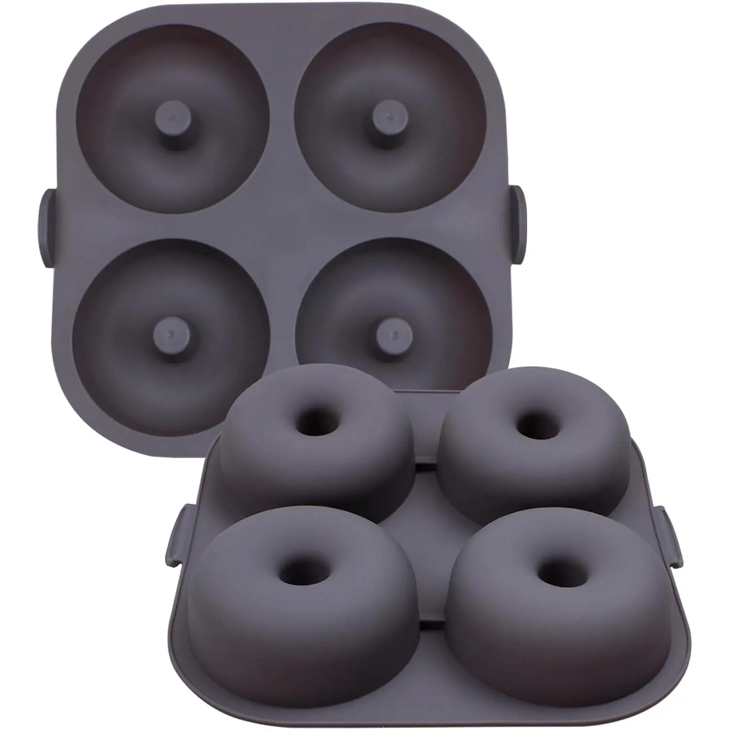 Silicone Donut Pan for Baking, 4-Cavity Mold | Non-Stick Silicone, 8.5cm Cavity Diameter, Easy Release Design, Oven Safe, Bagel & Scone Mold