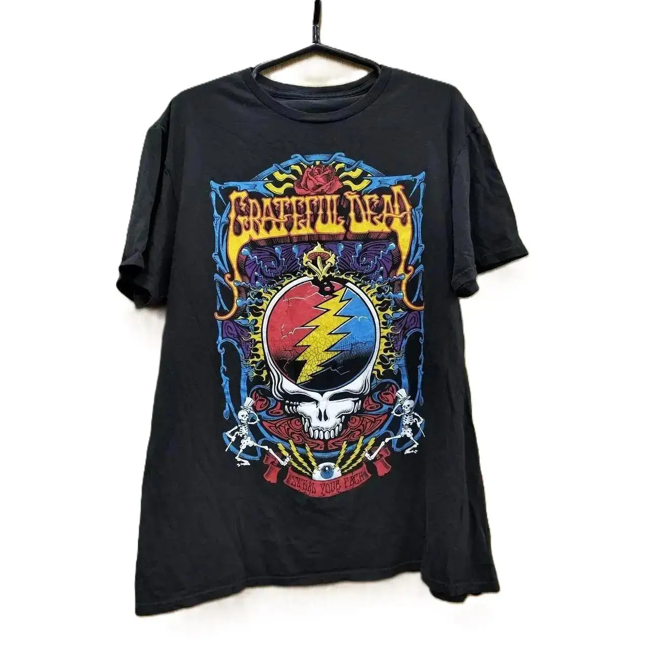 Y2k Vintage Grateful Dead Steal Your Face Short Sleeve Retro Unisex T-Shirt, Classic Top Tee