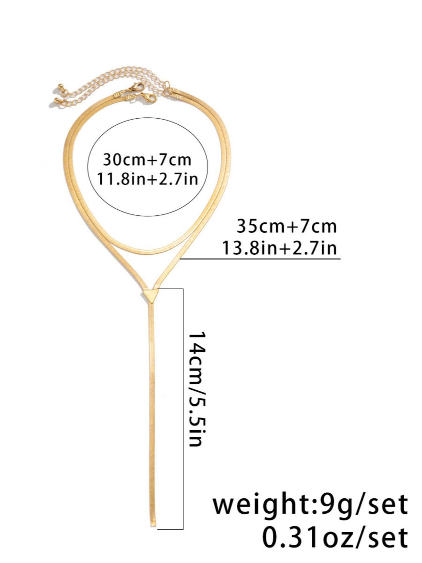 Women's Elegant Minimalist Chain Necklace, Trendy All-match Choker, Stylish Long Layered Necklace for Women & Girls As Gift