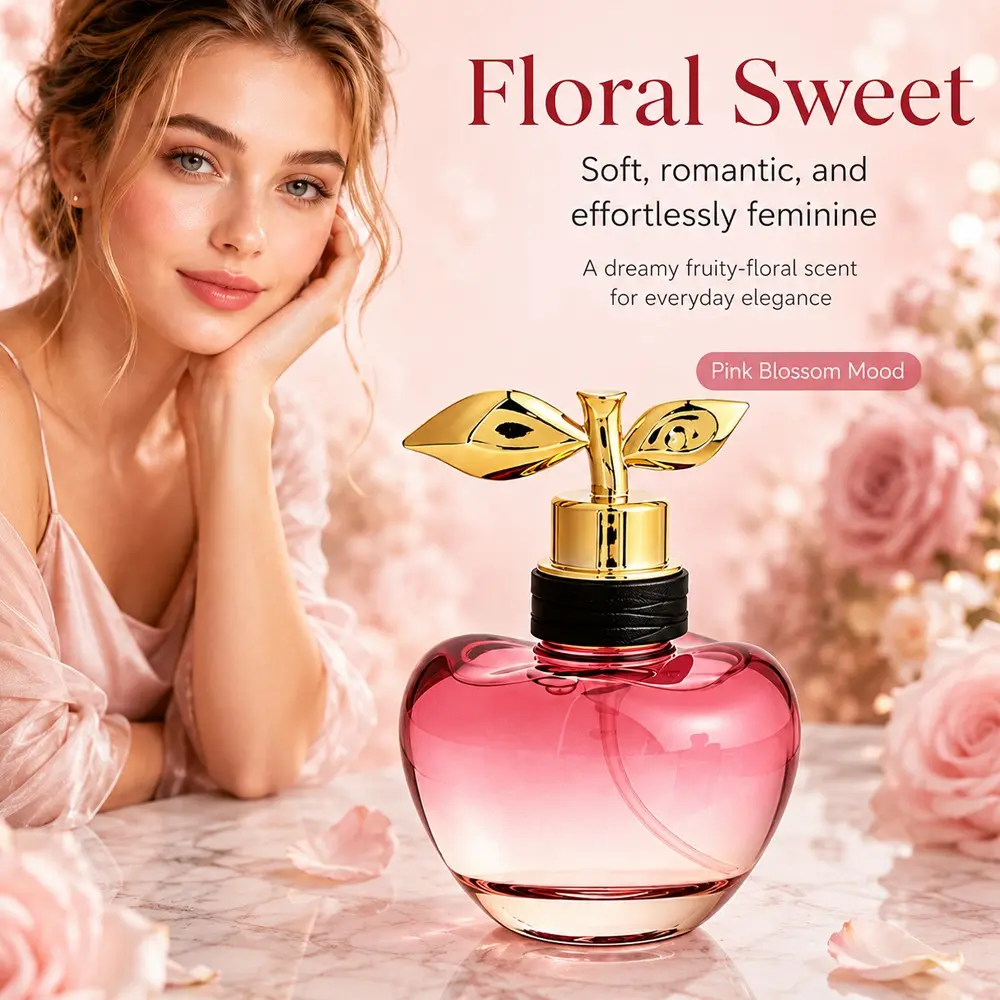 1count 50ML Warmkiss Moonflower Blue Apple Sweetheart Perfume, Long-Lasting Fresh Light Floral Fruity Fragrance, Ideal for Daily Use, Dates, Parties, Gifts