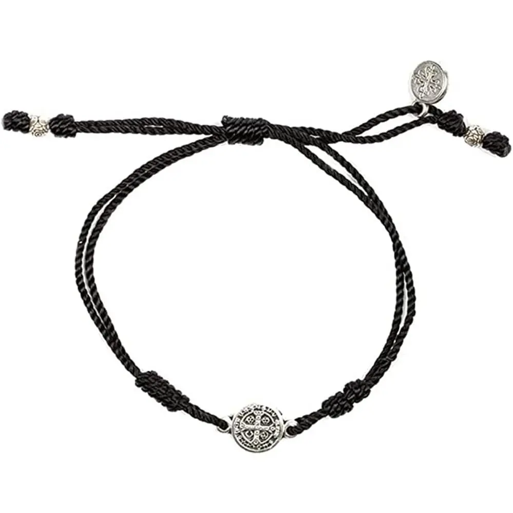 Benedictine Blessing Bracelets – Handwoven  Protection with Medals Hand-Cast In  at Sacred Site