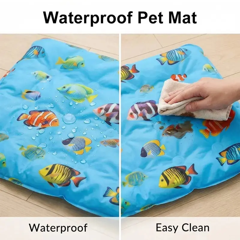 Large Thick Pet Cooling Pad, Summer Dog Cooling Mat, Cat Cooling Sleep Pad, Waterproof Bite-Proof Leak-Proof Heat Dissipation Pad