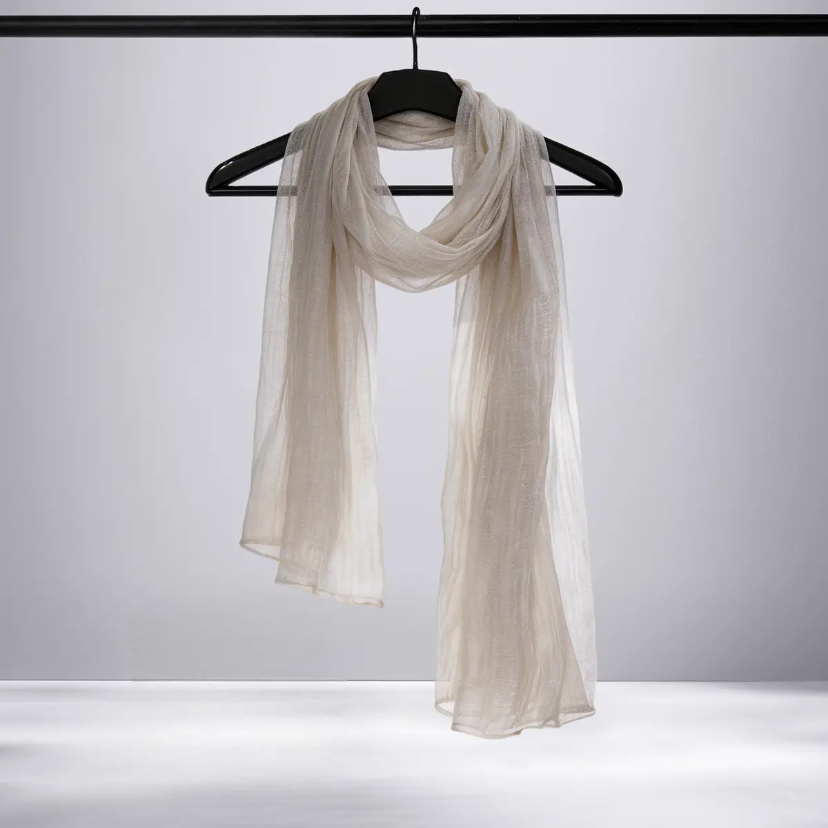 Women's Summer Thin Sunscreen Scarf, Artistic Cotton Linen Scarf, Linen Transparent Gauze Scarf