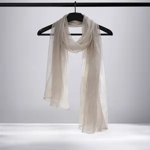 Women's Summer Thin Sunscreen Scarf, Artistic Cotton Linen Scarf, Linen Transparent Gauze Scarf