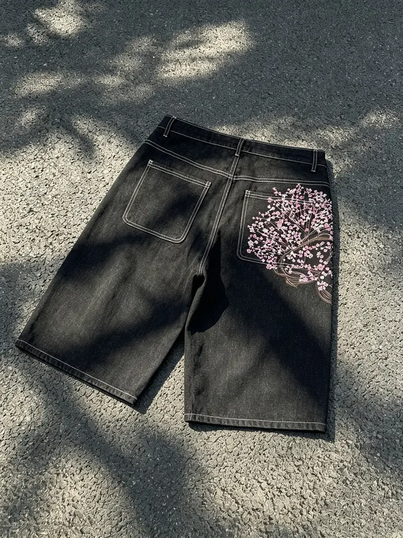 Sakura denim jorts - TikTok Shop
