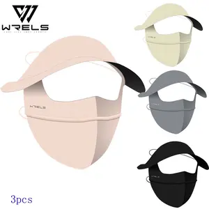 3-Pack Breathable Quick-Dry UV-Protective Cycling Masks, Outdoor Sunscreen Face Covers, Ideal for Riding and Hiking