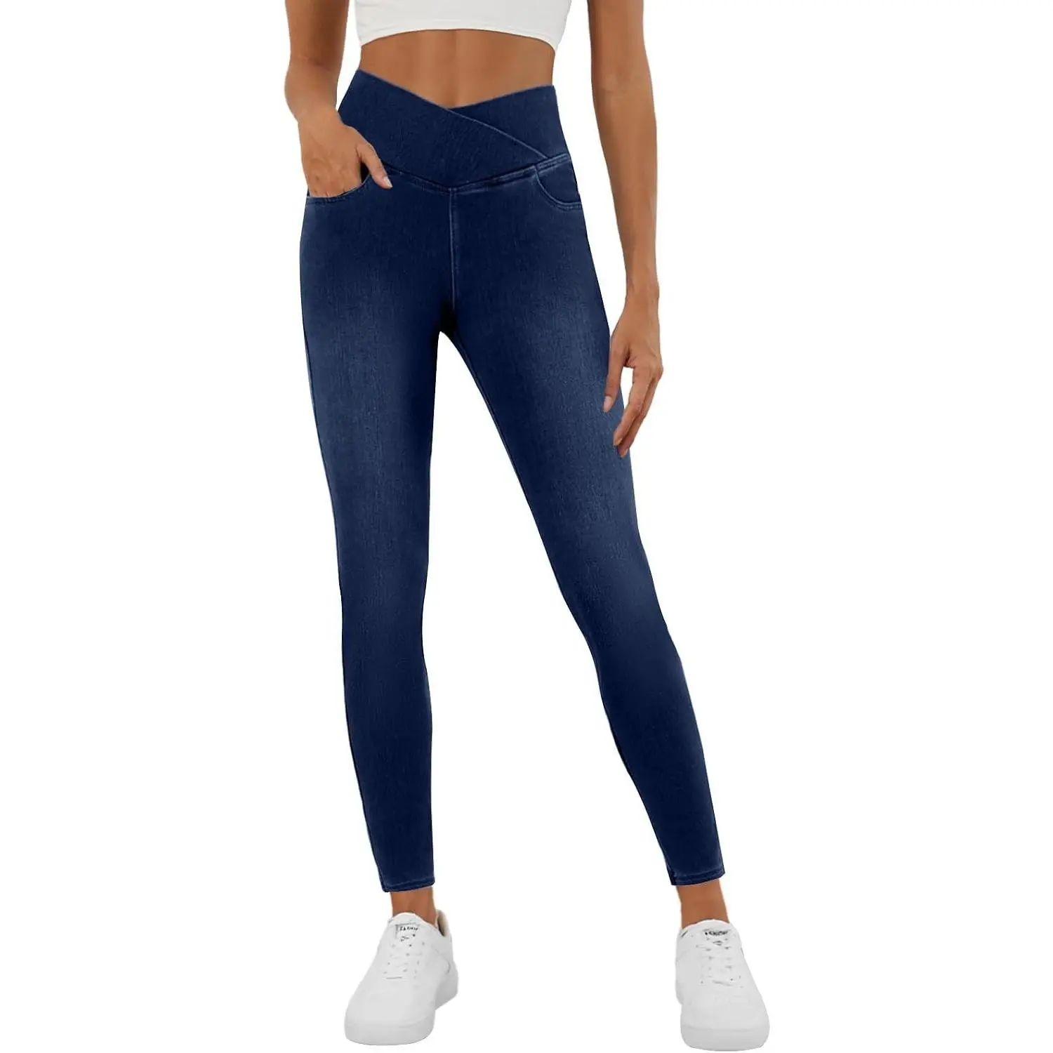 Stretchy Jeans for Women Trendy Butt Lifting Jeggings with Pockets(Gift)