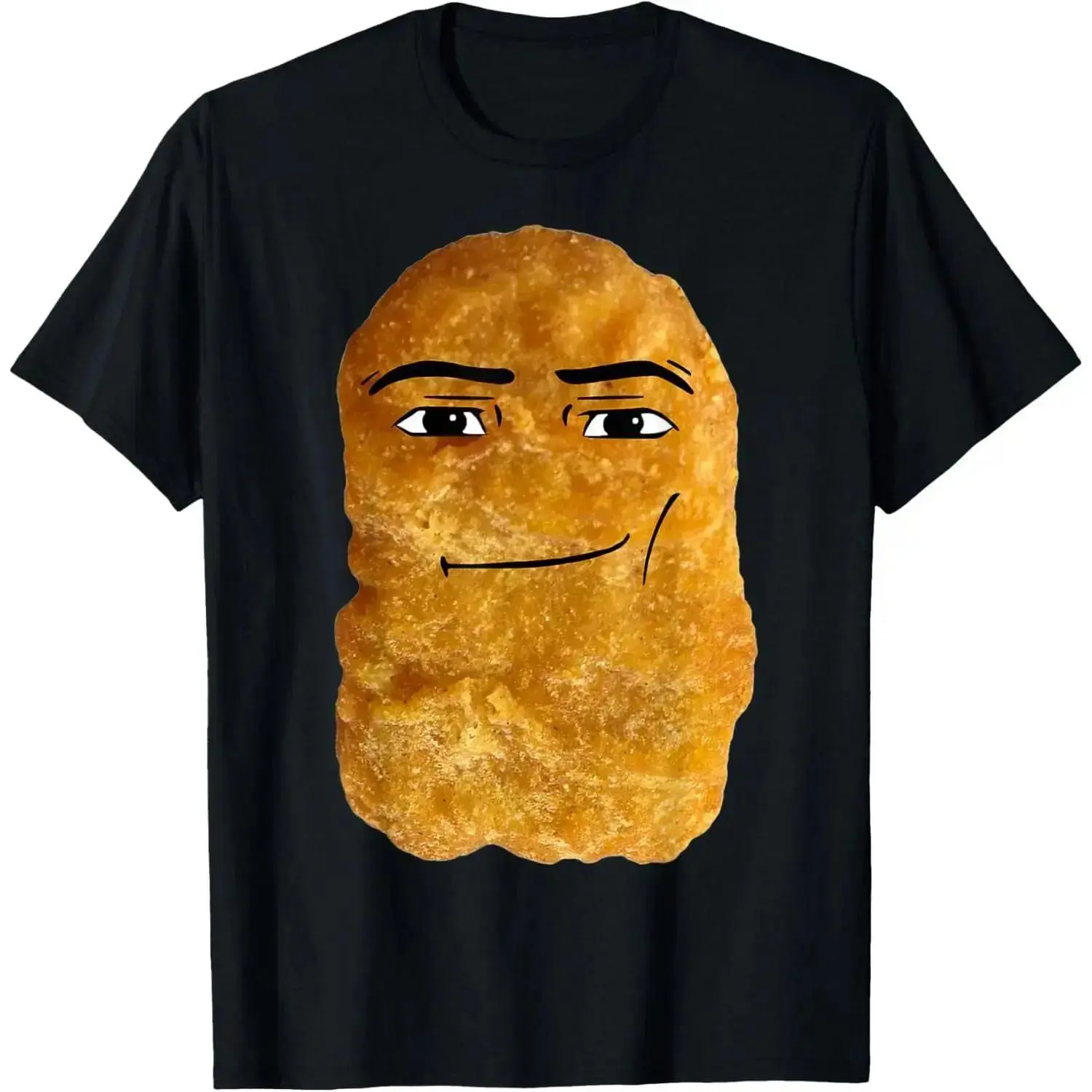 Viral Funny Chicken Nugget Meme T-Shirts, Weird Chicken Face Graphic Tees, Cursed Humor Themed Apparel, Trendy Streetwear, Unisex Fit For Men & Women