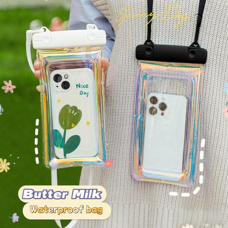 Waterproof Touchscreen Phone Case, PVC Material, Includes Lanyard, Smooth Surface, Ideal for Swimming, Beach Activities, Travel, Outdoor Use