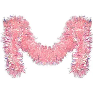 Pink Tinsel Garland for Christmas Tree Decorations Wedding Birthday Party Supplies 17 Feetfidget toys