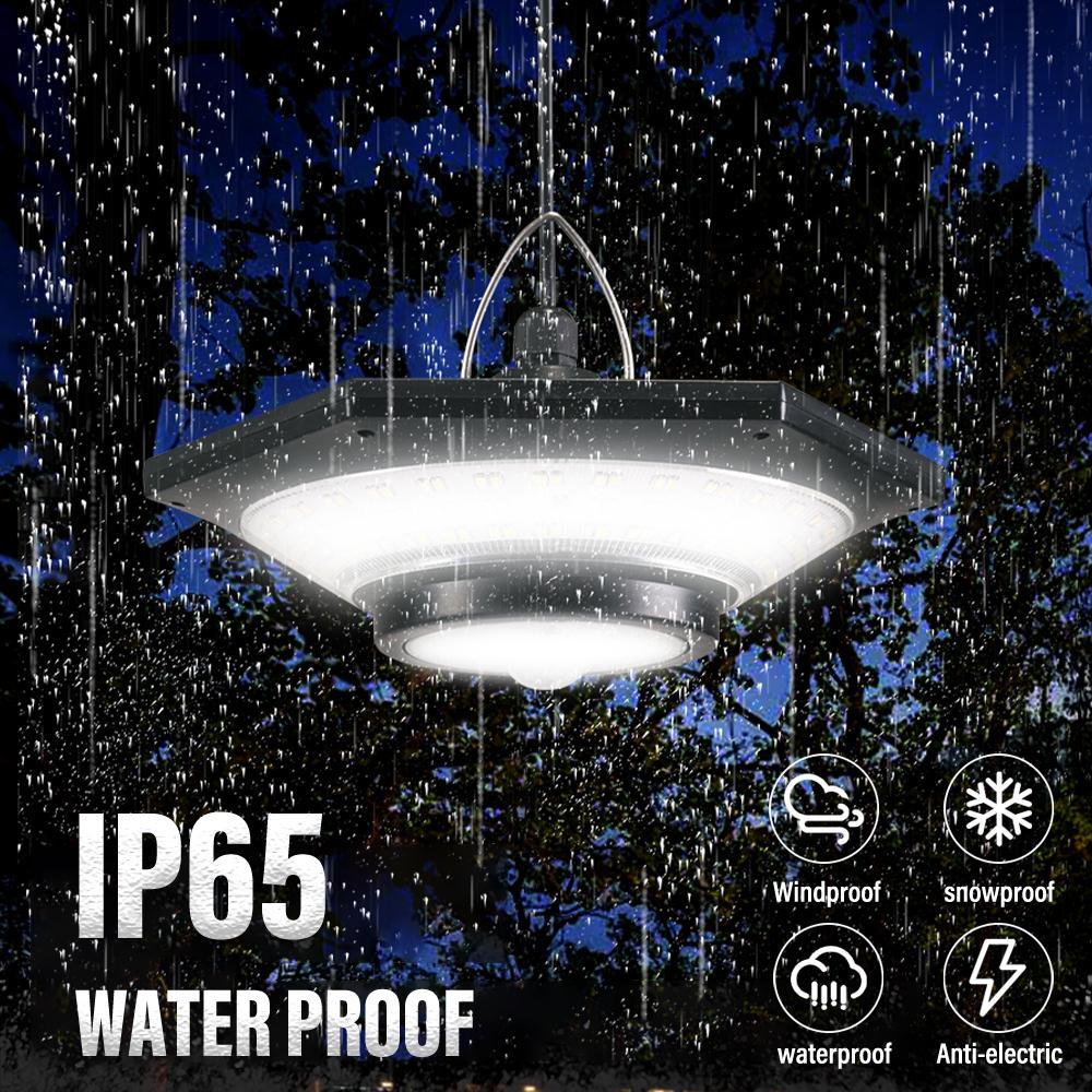 Solar Pendant Light, 228 LED Solar Pendant Light with Motion Sensor, Waterproof LED Wall Mounted Light with Remote Control, Outdoor Wall Lamp for Camping, Solar Powered Spotlight