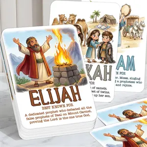 40pcs Bible Character Flashcards, Christian Educational Cards, Religious Learning Cards, Visual Bible Character Stories Cards, Bible Character Memory Cards, Creative Gifts