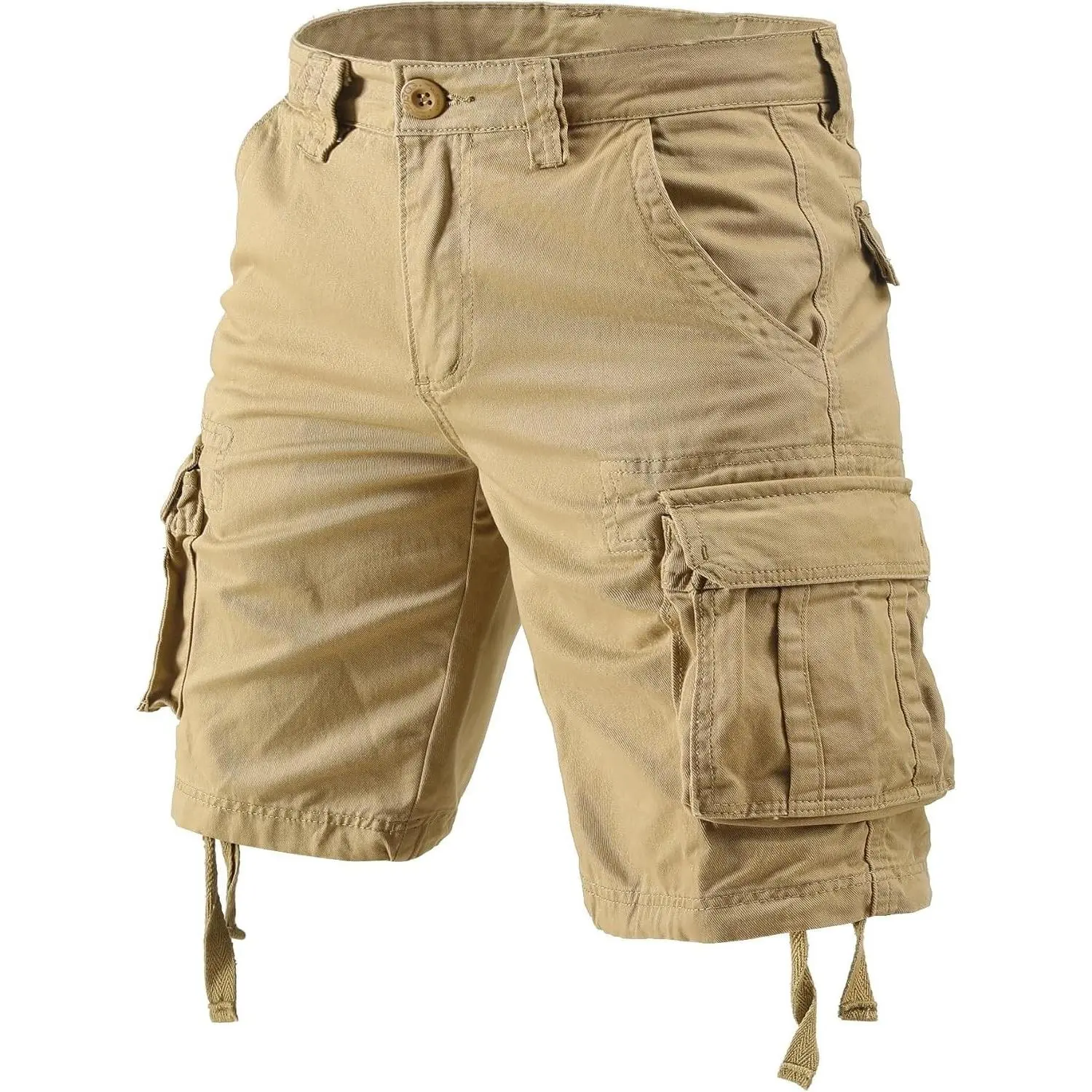 Men's Casual Camo Cargo Shorts, 100% Cotton Relaxed Fit with 6 Pockets and Zipper Fly for Summer Outdoor Workout and Hiking, Birthday, Shirt, Fashion, Fabric, Straight, Menswear, Loose