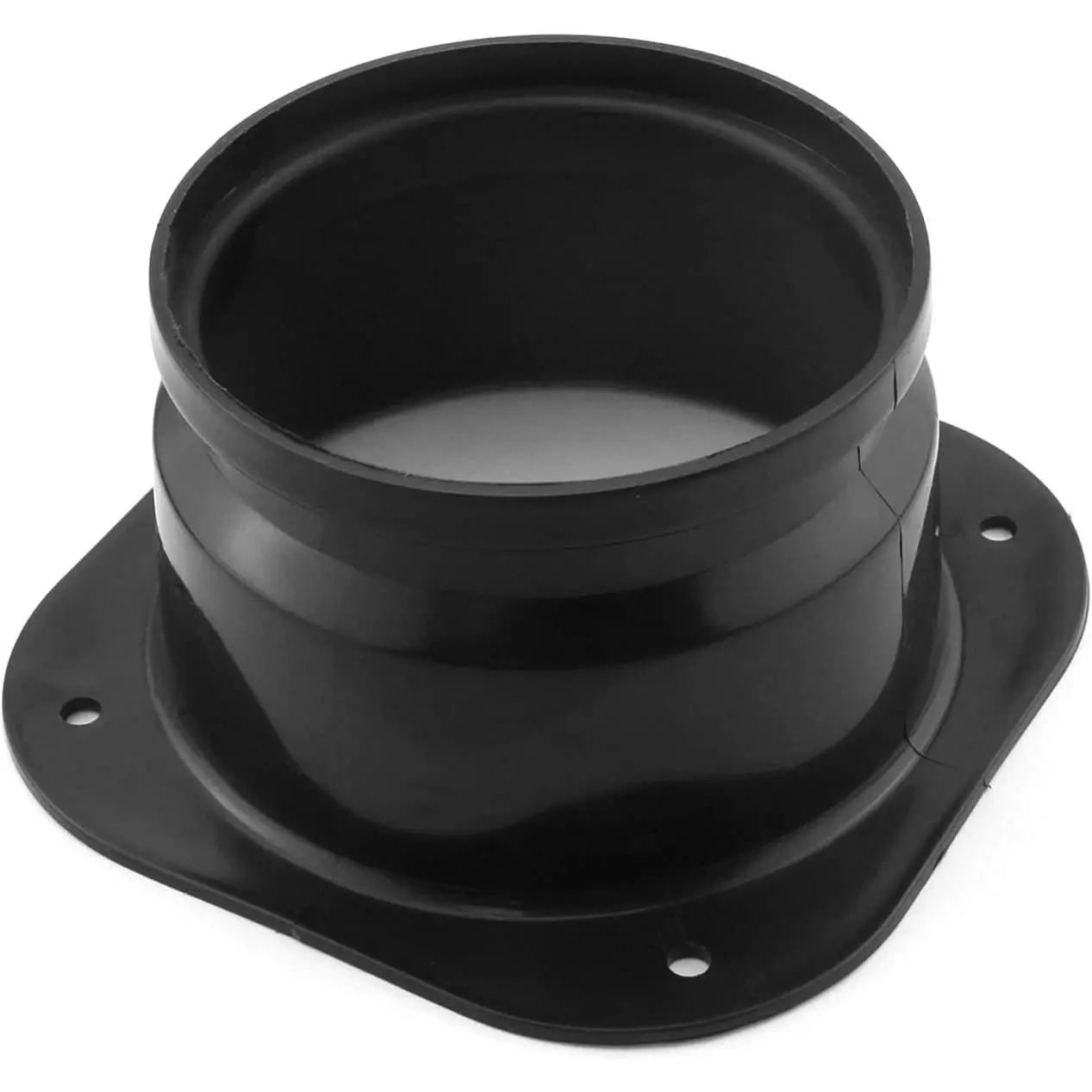 Dryer Vent Wall Plate 4Inch/100mm ABS Plastic Air Duct Connector Flange Panel Duct Connector Flange Inlet Fitting for Ventilation Straight Pipe, Wall and Ceiling (Square to Round)
