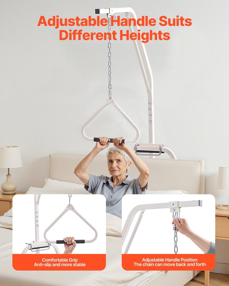 VEVOR Trapeze Bar for Bed Mobility, Bed Trapeze with Clamps and Floor Stand, 250LBS Weight Capacity Bed Pull Up Assist for Elderly, Patients & Disabled, Suitable for Home Care, Hospital, Nursing Home VEVOR Trapeze Bar for Bed Mobility, Bed Trapeze with Clamps and Floor Stand, 250LBS Weight Capacity Bed Pull Up Assist for Elderly, Patients & Disabled, Suitable for Home Care, Hospital, Nursing Home