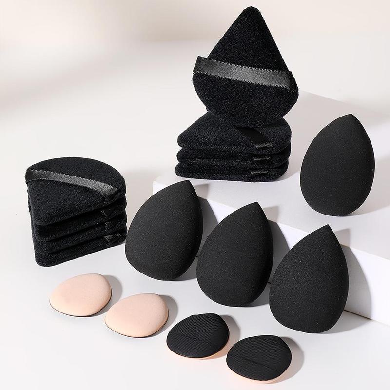Makeup Sponge & Powder Puff Set, Soft Beauty Blender, Beauty Egg for Facial Makeup Blending & Detailing