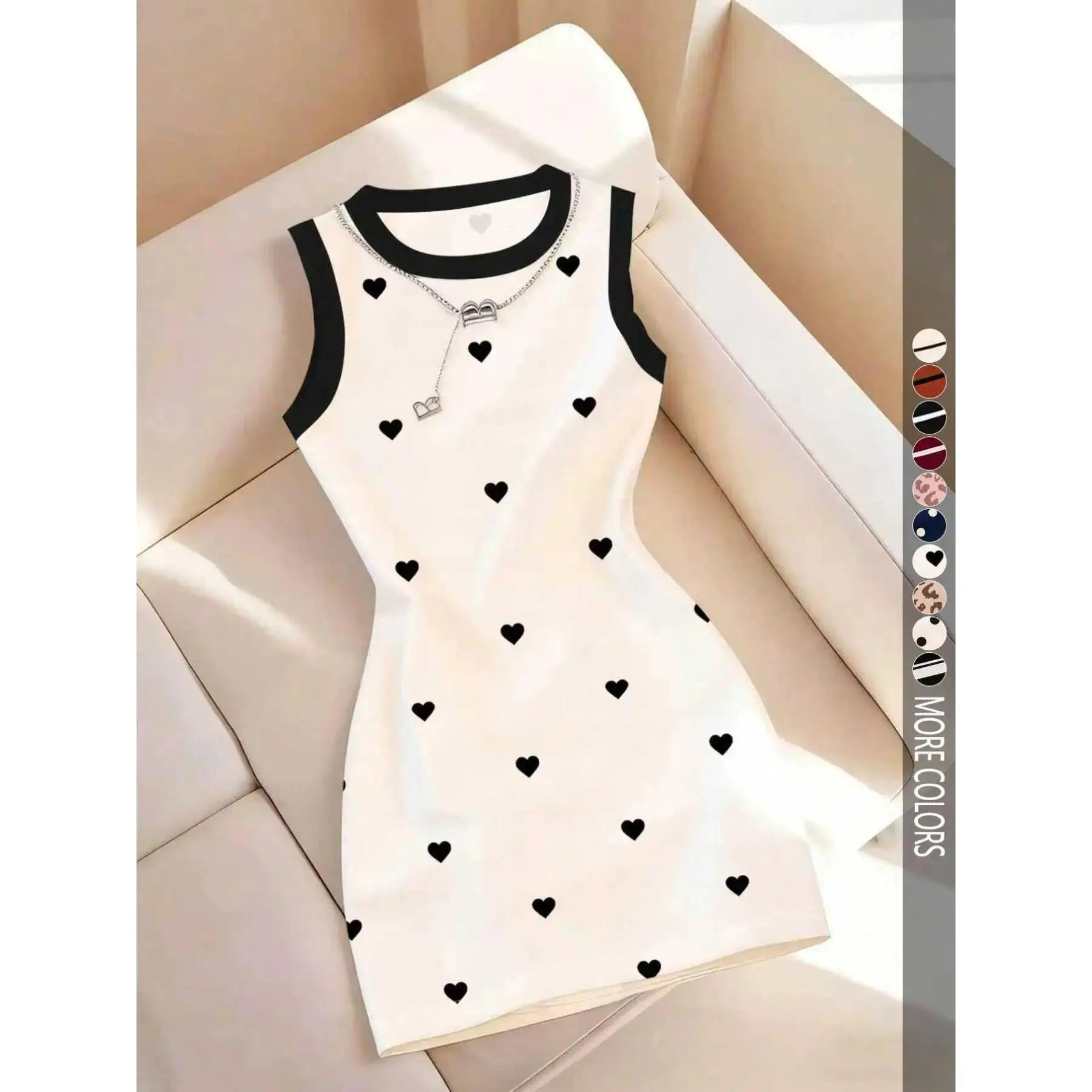 Versatile Striped Bodycon Dress | Sleeveless Round Neck – Casual Chic for Any Event