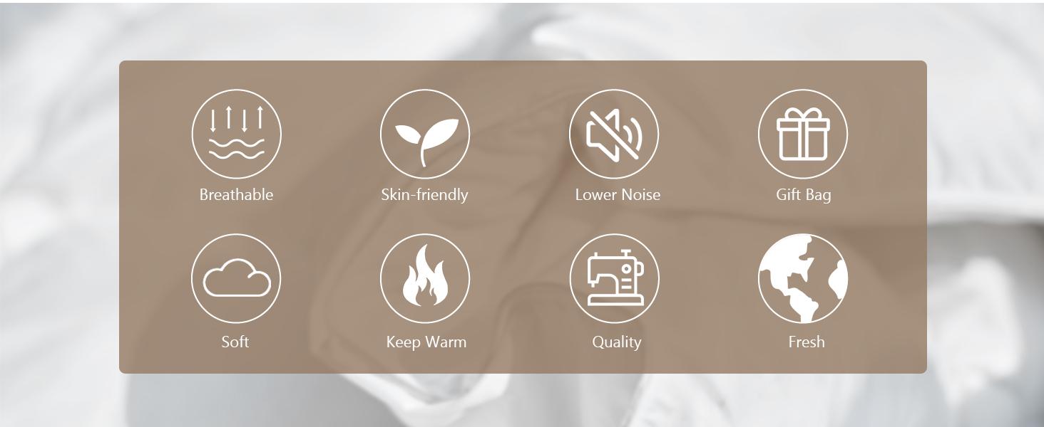 DWR Luxury Feather Down Fiber Comforter Oversized Queen Size,-Soft Cotton-, Light Weight for Hot Sleepers/Warm Hotel Style Duvet Insert with Ties (98"x98", White)