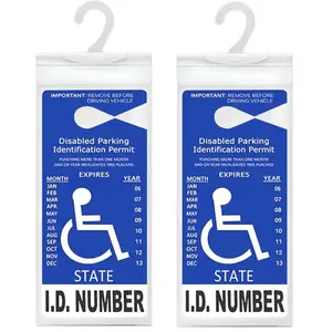 Handicap Placard Holder Transparent Disabled Parking Permit Placard Sleeves Cover Protection