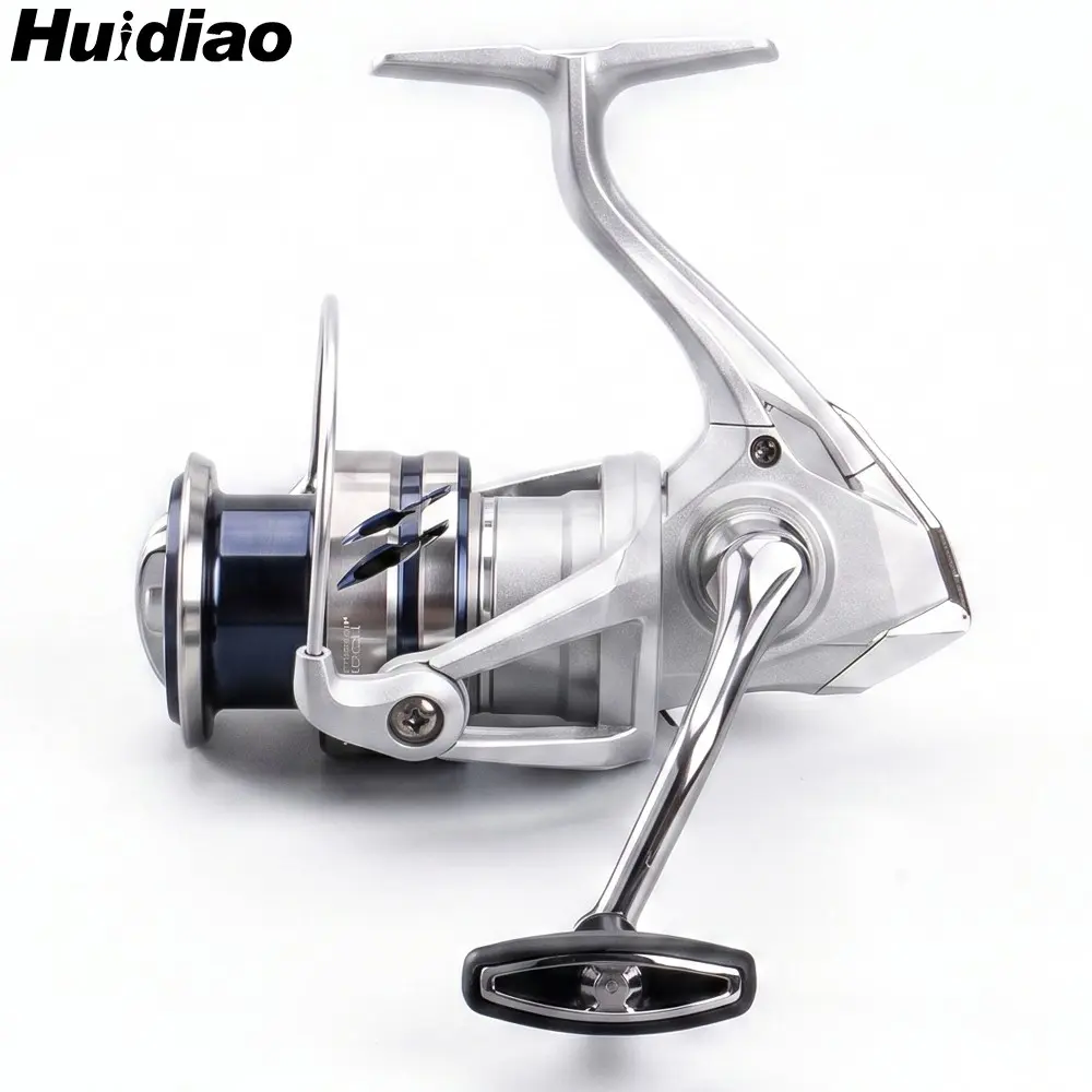 Huidiao Lightweight Spinning Reel 1000-4000 Series 10kg Max Drag Lure Fishing Reel 5.2:1 Gear Ratio 4+1BB CNC Aluminum Spool Foldable Metal Handle for Freshwater & Saltwater Fishing Tackle