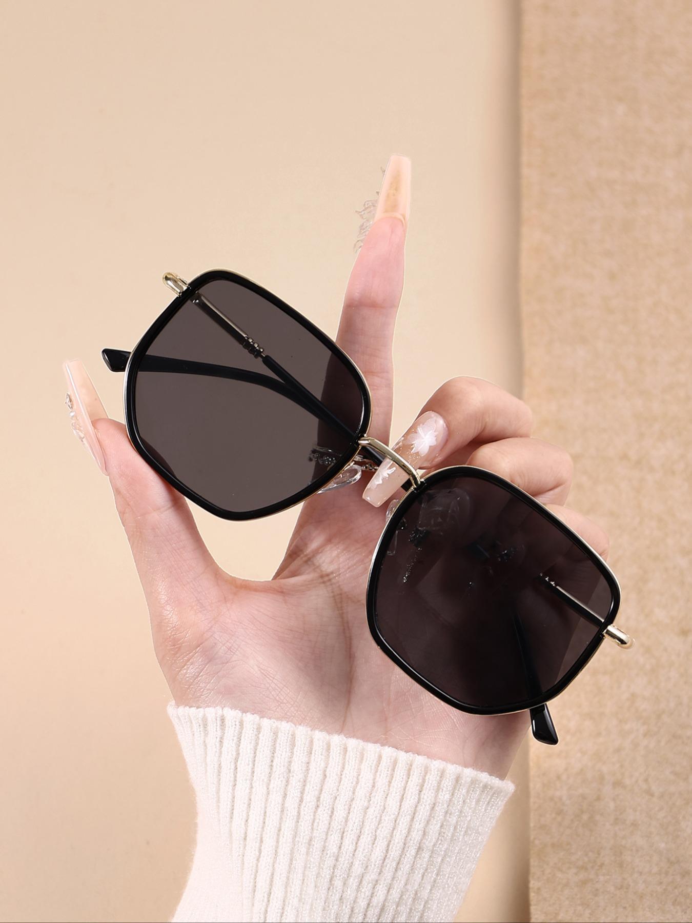 Unisex's Vintage Tinted Lens Sunglasses, Retro Outdoor Sports Sunglasses, Fashionable Sunglasses for Everyday Use, Trendy Casual Sunglasses