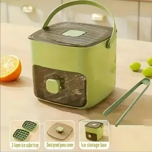Portable 48-Cube Ice Tray, Food-Grade Large Capacity, Easy Press Ice Mold, Home Use Ice Maker Tool, Storage Box, Ice Cube Molds