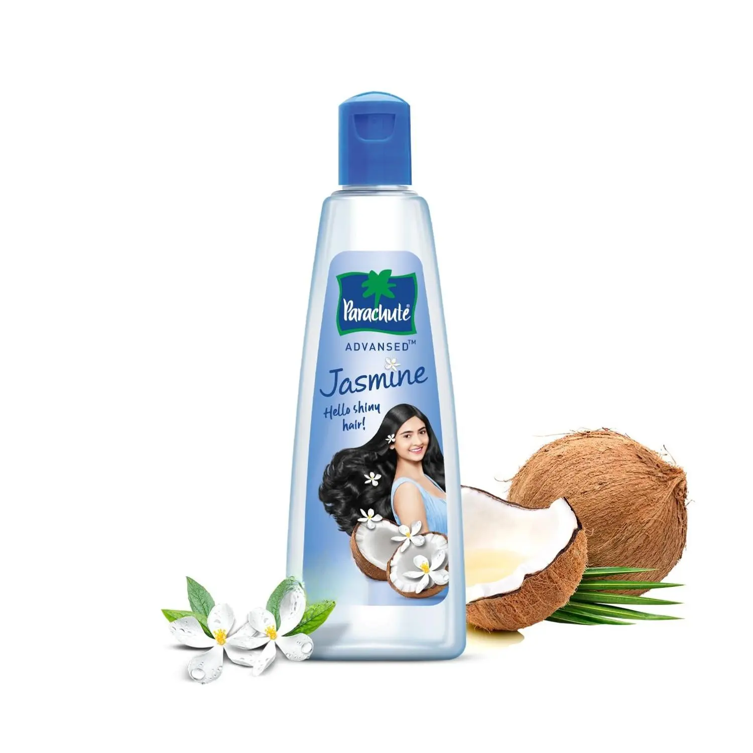 Parachute Advansed Jasmine Enriched Coconut Hair Oil with Vitamin-E | For Scalp Nourishment| Stronger, Softer, Silkier Hair | Indian Hair Oil | All Hair Types| 10.1 Fl.oz