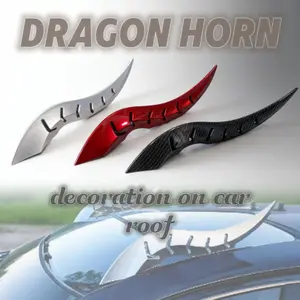 Fantasy Dragon Horn Car Roof Spike, Weather-Resistant ABS Plastic Styling Accessory, Universal Fit Cool Car Accessories for SUVs & Trucks with No-Drill Install