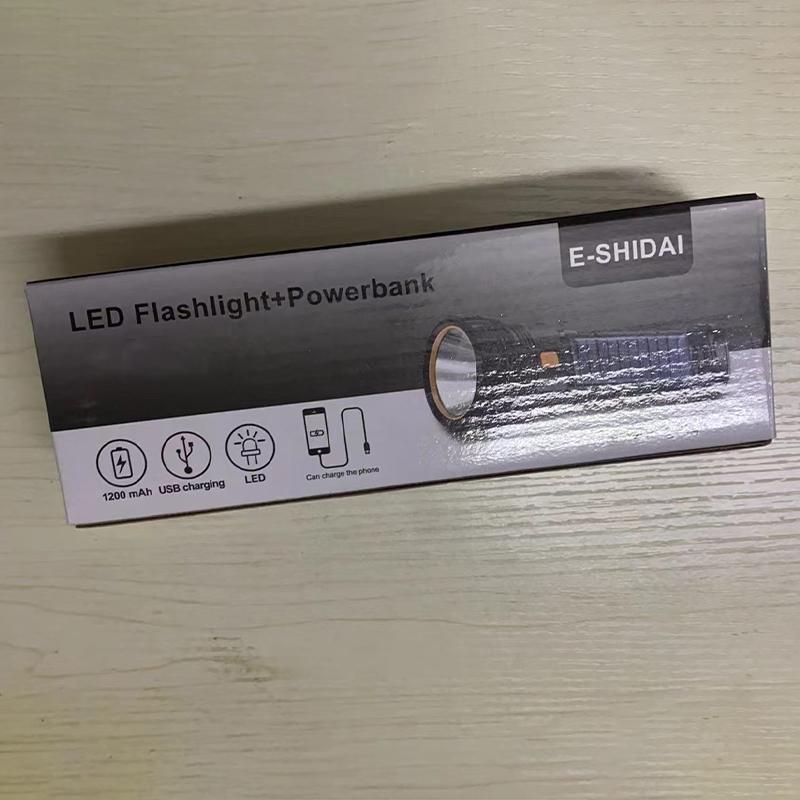 Portable Outdoor Solar Flash Light, USB Rechargeable Handheld Bright Flashlight for Men, Outdoor Flashlights, Multifunctional Emergency LED Torch Light For Camping