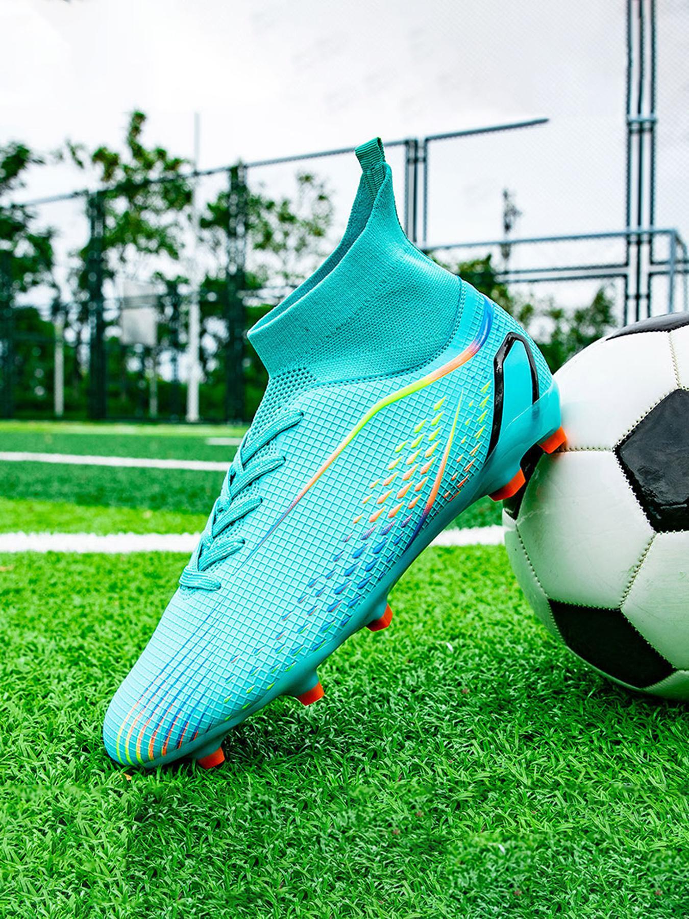 Men's Slip on  High Top Football Shoes, Soccer Cleats, Football Boots, Lightweight Non-slip Football Shoes, Breathable Comfortable Sports Shoes for Adults