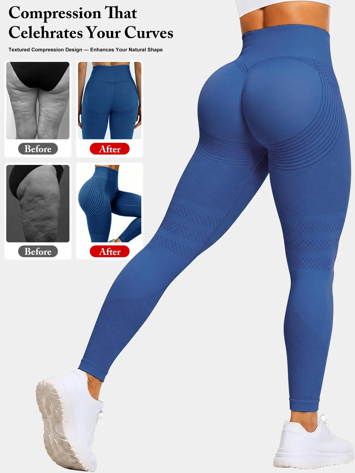 3D Anti-Cellulite Compression Leggings for Women , 3D Anti Cellulite Compression Leggings Butt Lifting Legging for Women Tummy Control Metabolic Boost Workout Yoga Pant, Gym Scrunch Butt Butt Lifting Seamless Leggings
