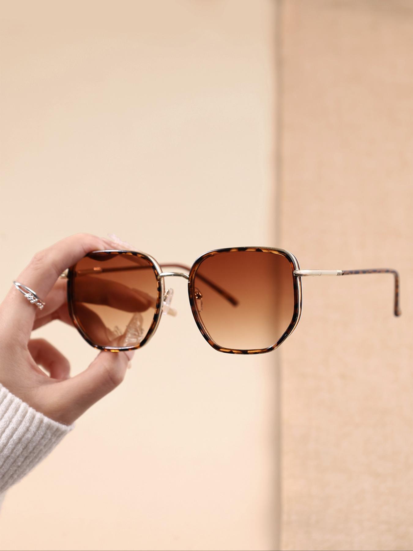 Unisex's Vintage Tinted Lens Sunglasses, Retro Outdoor Sports Sunglasses, Fashionable Sunglasses for Everyday Use, Trendy Casual Sunglasses