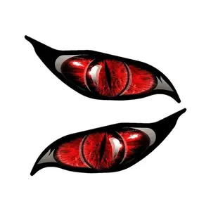 3D Cat Eye Sticker, Reflective Rear View Mirror Decal, Scratch-Resistant Car Sticker, Waterproof Sunscreen, Creative Monster Eye Design