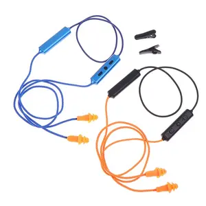 Imitation Labor Protection flash Ear Plugs Wired Bluetooth Headset For Work Noise Suppression Hearing Protection sale mp3 card support smart voice assistant comfy earphones