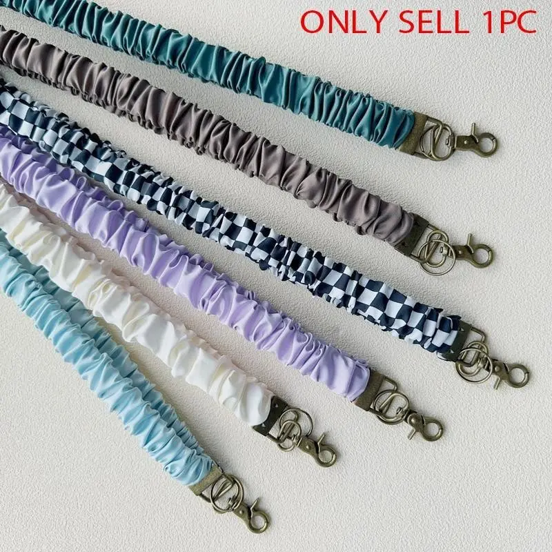 Stretchy Scrunchie Lanyard for ID Badges - Cute NeckLanyard for Keys I Retractable Keychain Holder for Women Lanyards for ID Badges Retractable