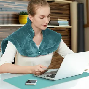 Weighted Heating Pad for Neck and Shoulders - Fast Heating, Large Size Electric Back Heating Pads, 4 Temperature Settings, Auto Shut Off, Full Body Back Pain Relief