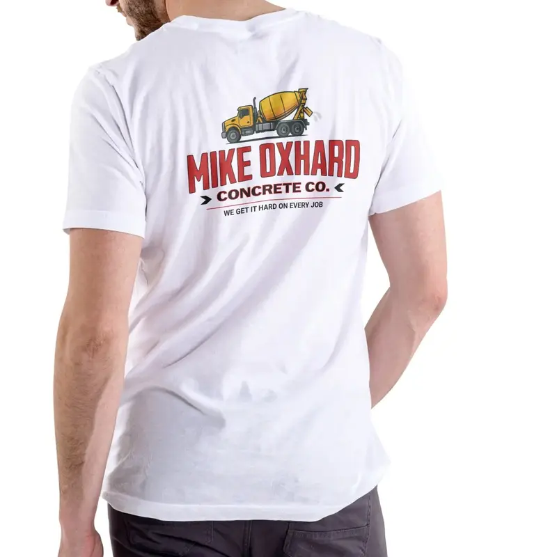 Men's Mike Oxhard Concrete Company Funny T-Shirt, Short-Sleeve Round Neck Casual Pure  Unisex Top, able Menswear Clothes, Pure  T-Shirts, Shortsleeve, Tshirt