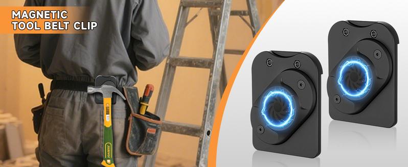 Magnetic Tool Holder, Strong Clip-On Belt Magnet Holster, Neodymium Magnet for Screws, Nails, Hammer, Pliers, Drill Bit, Wrench, Spanner and Any Magnet Hardware Magnetic Tool Holder, Strong Clip-On Belt Magnet Holster, Neodymium Magnet for Screws, Nails, Hammer, Pliers, Drill Bit, Wrench, Spanner and Any Magnet Hardware