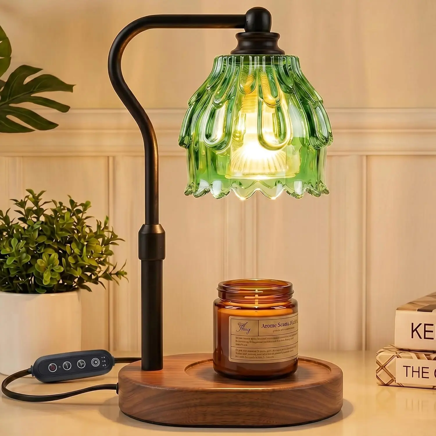 Candle Warmer Lamp with Timer and Wireless Remote Control, Dimmable Candle Warmer for Jar Candles, Vintage Wax Melts Warmer, Mothers Day Birthday Gift for Women, House Warming New Home Decor